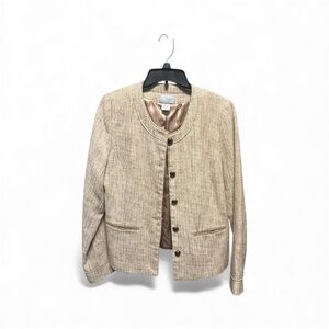 Laura clement Chic Beige Tweed Blazer